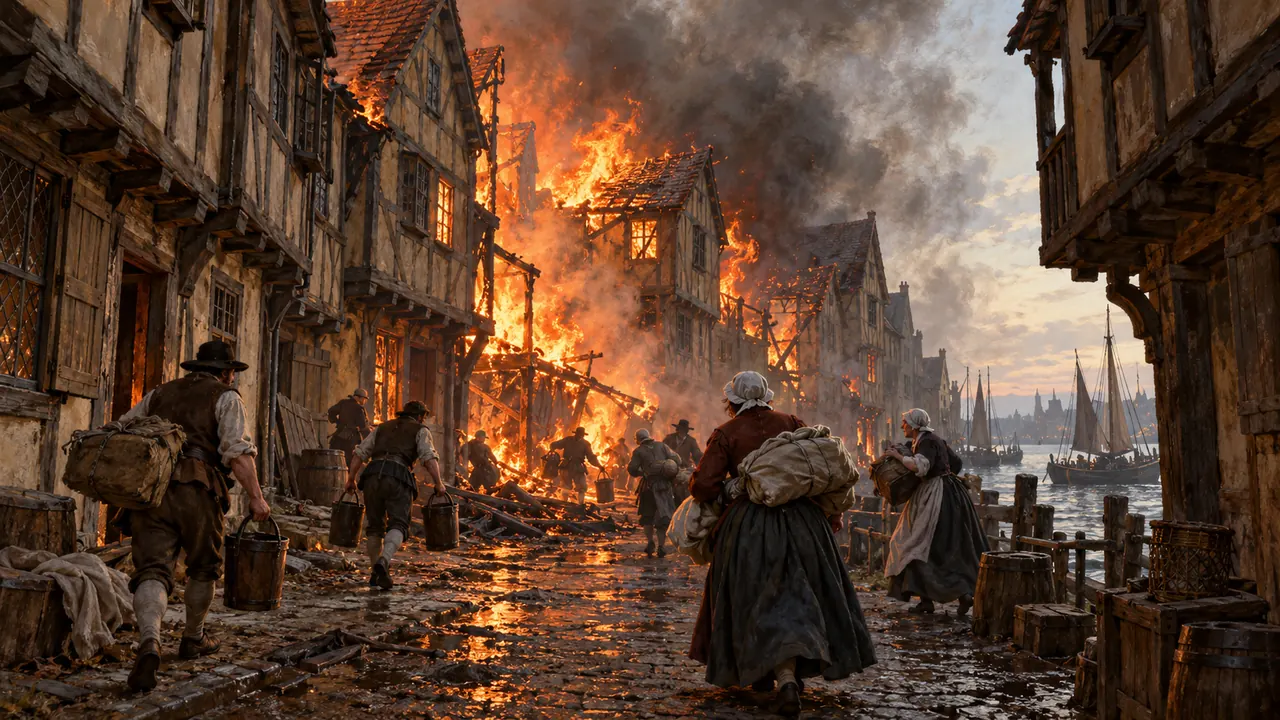 Ilustración de El Gran Incendio de Londres