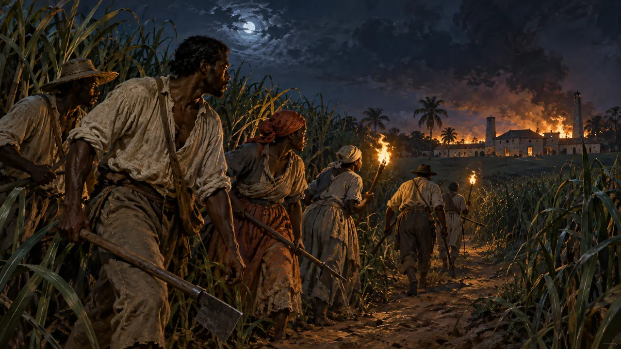 Ilustración de El comienzo de la Revolución haitiana
