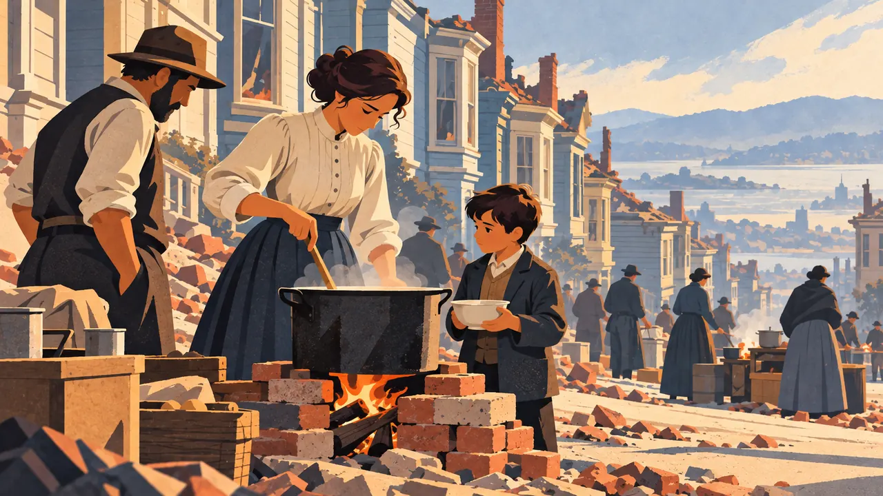 Ilustración de El terremoto de San Francisco