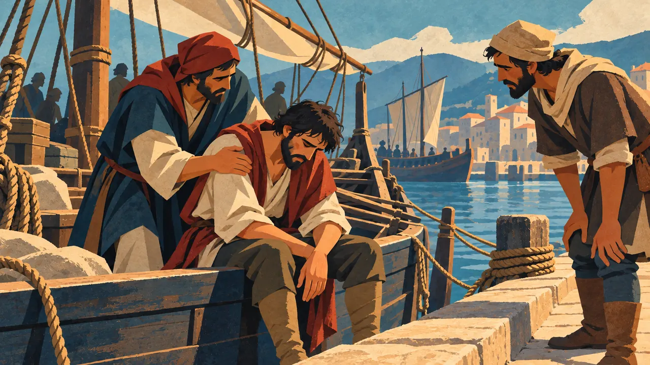 Ilustración de La llegada de la peste negra a Europa