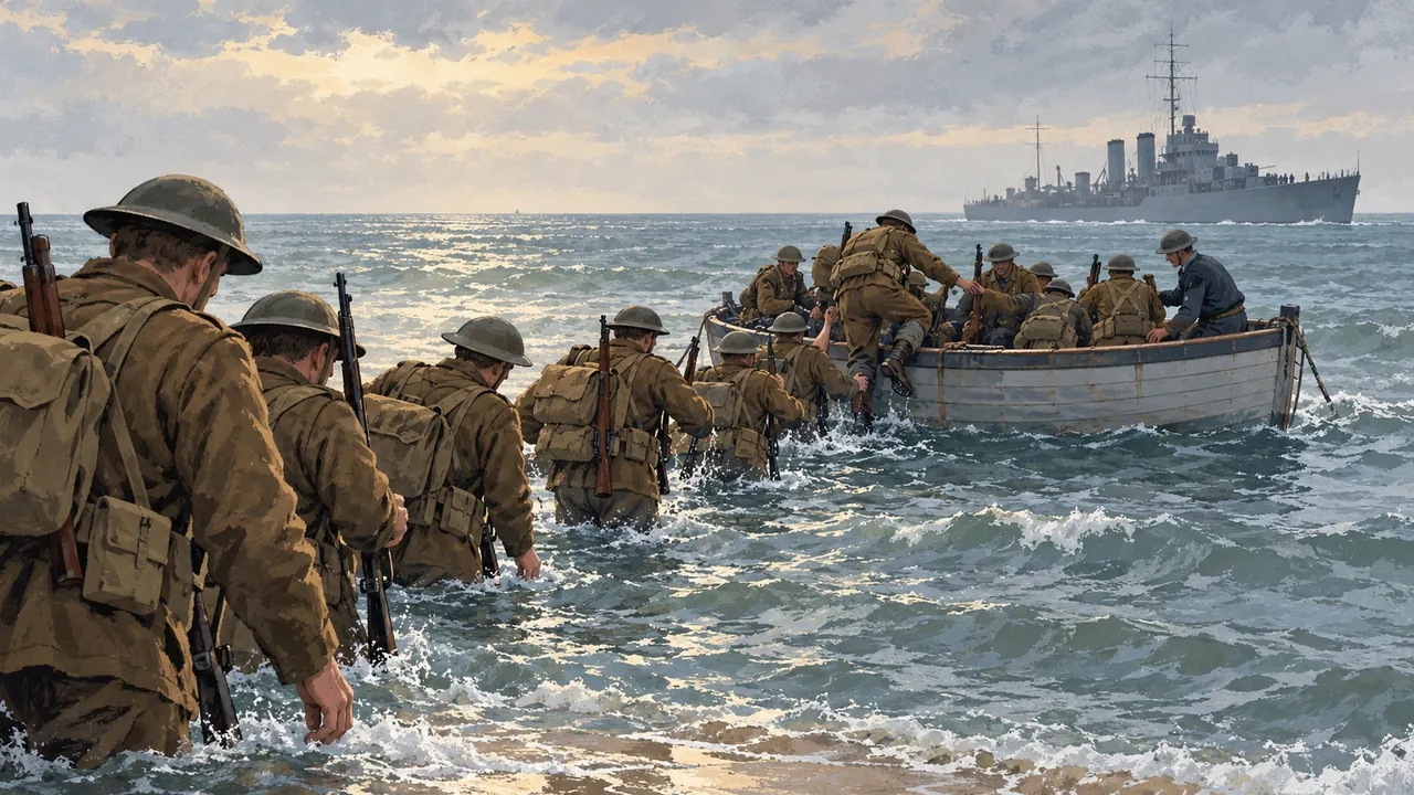 Ilustración de La evacuación de Dunkerque